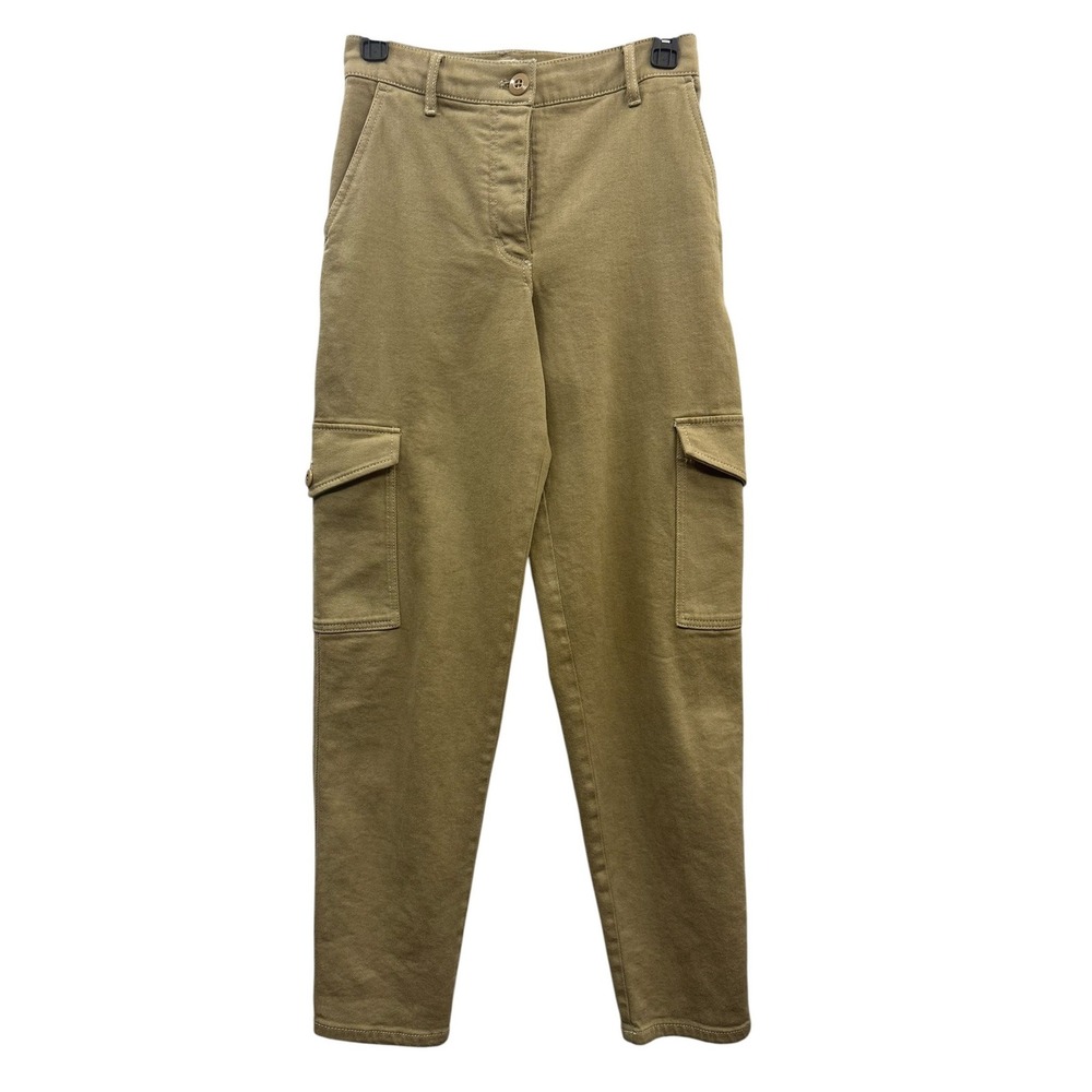 Wilfred Free Modern Cargo Pants Tan High Rise Utility Tapered Leg Trousers 0